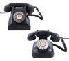 <span class='ref_item'>153 -</span> <span class="object_title">LOTE DE DOS TELÉFONOS ANTIGUOS</span>   <p><span class="technical_description">- Teléfono realizado en baquelita negra y fabricado en España por la Compañia Telefónica Nacional de España (CTNE). El aparato cuenta con un dial giratorio analógico clásico y una cartela central.<br/>- Teléfono realizado en baquelita color gris oscuro marca Correiro de Portugal destacado por su clásico diseño de disco de marcación giratorio metálico.</span><br></p>
