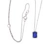 <span class='ref_item'>151 -</span> <span class="object_title">COLGANTE CON CADENA EN ORO DE 18 KT. Y ZAFIRO</span>  <p><span class="technical_description">Colgante con cadena realizados en oro de 18 kt. El colgante con zafiro central en talla esmeralda rectangular engastada en garras con peso aprox. de 0.80 ct. Cadena de fino eslabón barbado y cierre con reasa. Longitud : 45 cm, se puede poner también en 40 cm. por asa en cadena</span><br>Peso: <span class="PESO_HCES1">1,20</span> <span class="PESOUMED_HCES1">gr.</span><br></p>