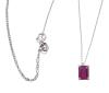 <span class='ref_item'>190 -</span> <span class="object_title">COLGANTE CON CADENA EN ORO DE 18 KT. Y RUBI</span>  <p><span class="technical_description">Colgante con cadena realizados en oro de 18 kt. El colgante con rubí central en talla esmeralda rectangular engastada en garras con peso aprox. de 0.80 ct. Cadena de fino eslabón barbado y cierre con reasa. Longitud : 45 cm, se puede poner también en 40 cm. por asa en cadena</span><br>Peso: <span class="PESO_HCES1">1,1</span> <span class="PESOUMED_HCES1">gr.</span><br></p>