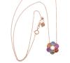 <span class='ref_item'>33 -</span> <span class="object_title">COLGANTE Y CADENA EN ORO DE 18 KT. CON ZAFIROS MULTICOLOR Y DIAMANTES</span>  <p><span class="technical_description">Colgante con cadena realizados en oro de 18 kt. El colgante con original forma de flor calada en el centro, compuesta por talla ovales de zafiros de color: azul, verde, rosa, dorado, anaranjado y púrpura de bonitos colores , todos ellos engastados en garras con peso total aprox.2.67 ct. y el en centro adornando el aro calado, diamantes en talla brillante con peso total aprox. 0.10 ct.<br/>Cadena de fino eslabón barbado y cierre con reasa. Longitud: 42 ct</span><br>Peso: <span class="PESO_HCES1">2,50</span> <span class="PESOUMED_HCES1">gr.</span><br></p>