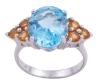 <span class='ref_item'>73 -</span> <span class="object_title">SORTIJA EN ORO DE 18 KT. CON TOPACIO SWISS BLUE Y CITRINOS</span>  <p><span class="technical_description">Sortija realizada en oro de 18 kt. con topacio central Swiss Blue en talla oval engastado en garra con peso aprox. 5.05 ct y a los lados adorno de cuarzos citrinos en talla redonda con peso total aprox. 0.60 ct. Grabado en el interior la numeración: 5319<br/>Medida sortija: 12</span><br>Peso: <span class="PESO_HCES1">5</span> <span class="PESOUMED_HCES1">gr.</span><br></p>