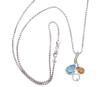 <span class='ref_item'>116 -</span> <span class="object_title">COLGANTE  EN ORO DE 18 KT Y CADENA EN PLATA DE LEY 925. CON  TOPACIO SWISS BLUE, CITRINO,PERIDOTO Y DIAMANTES</span>  <p><span class="technical_description">Colgante realizado en oro de 18 kt. con original diseño formado por un topacio Swiss Blue en talla perilla y peso aprox. 2 ct. por un cuarzo citrino en talla perilla y peso aprox. 0.50 ct , un peridoto en la parte superior en talla redonda y peso aprox. 0.10 ct y adorno de diamantes en talla brillante con peso total aprox. 0.10 ct. La cadena esta realizada en plata de ley 925 de eslabón veneciano y cierre con reasa: Longitud: 45cm<br/>Peso total: 7,30 gr<br/> </span><br></p>