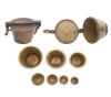 <span class='ref_item'>129 -</span> <span class="object_title">PONDERAL DE VASOS ANIDADOS ANTIGUO REALIZADO EN BRONCE</span>   <p><span class="technical_description">Este ejemplar está marcado como 1/2 kilogramo, indicando su capacidad total. Se compone de 7 vasos anidados que contienen la marca del peso de cada uno (2 de 100gr, 1 de 50gr, 1 de 20gr, 2 de 10gr, 1 de 5gr) + el ponderal que los contiene que está marcado con un peso de 200gr.<br/>Medidas aprox: 4.5 x 7.5 x 6 cm</span><br></p>