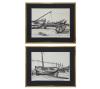 <span class='ref_item'>38 -</span> <span class="object_title">"BARCAS VARADAS", SIGLO XX</span>   <p><span class="author">Juan Manuel SEISDEDOS (Trigueros, Huelva, 1943)</span> <br><span class="technique_material">Tinta sobre papel</span><br><span class="technical_description">Lote de dos dibujos realizados a tinta representando unas barcas varadas en la playa.<br/>Firmados por el autor en la parte inferior derecha.<br/>Enmarcado en marco dorado, paspartú negro y cristal. Pequeñas faltas en el marco. Medidas con marco: 51'5 x 62 cm.</span><br></p>