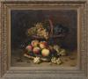 <span class='ref_item'>16 -</span> <span class="object_title">"NATURALEZA MUERTA CON MELOCOTONES Y UVAS"</span>   <p><span class="author">Léon Charles HUBER (1858-1928)</span> <br><span class="technique_material">Óleo sobre lienzo adherido a táblex</span><br><span class="technical_description">Firmado por el autor en el ángulo inferior derecho.<br/>Lienzo con deterioros.<br/>Enmarcado en marco de madera con moldura en tonos dorados. Pequeños desperfectos en el marco. Medidas con marco: 70.5 x 81.5cm</span><br></p>
