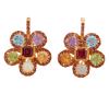 <span class='ref_item'>136 -</span> <span class="object_title">PENDIENTES EN PLATA DE LEY 925 CHAPADA EN ORO CON MULTIPIEDRAS: GRANATES, TOPACIOS, CITRINOS, AMATISTAS, PERIDOTOS Y PIEDRAS LUNA. JOYA EXCLUSIVA MODERNA</span>  <p><span class="technical_description">Pareja de pendientes realizados en plata de ley 925 chapada en oro, con diseño de flor, adornadas por granates, en la parte central y como pétalos tallas redondas de topacios azules, amatistas, citrinos , peridotos y piedras luna<br/>Ref: 2185<br/>Cierre: Presión</span><br>Peso: <span class="PESO_HCES1">7,1</span> <span class="PESOUMED_HCES1">gr.</span><br></p>