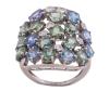 <span class='ref_item'>62 -</span> <span class="object_title">SORTIJA COCTEL EN ORO DE 9 KT. CON ZAFIROS DE VARIOS COLORES Y DIAMANTES.JOYA EXCLUSIVA MODERNA</span>  <p><span class="technical_description">Sortija de cóctel realizada en oro de 9 kt. compuesta por zafiros de varios colores, azules, verdes, lavandas en tallas ovales engastadas en garra con peso total aprox. 9.40ct y por diamantes en talla brillante engastados en chatón con peso total aprox. 0.25 ct<br/>Ref: 1383<br/>Medida sortija: 14</span><br>Peso: <span class="PESO_HCES1">7,20</span> <span class="PESOUMED_HCES1">gr.</span><br></p>