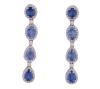 <span class='ref_item'>56 -</span> <span class="object_title">PENDIENTES EN ORO DE 18 KT. CON ZAFIROS Y DIAMANTES</span>  <p><span class="technical_description">Pareja de pendientes realizados en oro de 18 kt. Largos, compuestos por zafiros en tallas ovales y perillas con peso total aprox.5 ct. adornados por diamantes en talla brillante con peso total aprox. 0.80 ct.<br/>Cierre: Presiones<br/>Longitud: 4 cm</span><br>Peso: <span class="PESO_HCES1">6</span> <span class="PESOUMED_HCES1">gr.</span><br></p>
