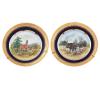 <span class='ref_item'>69 -</span> <span class="object_title">PAREJA DE PLATOS DECORATIVOS EN PORCELANA DE LIMOGES, FRANCIA. S.XX</span>   <p><span class="technical_description">Dos platos realizados en porcelana de Limoges y decorados con una pareja de ciervos y una pareja de jabalíes. Con decoraciones de filigrana en oro de 24kt en bordes y centros. Decoraciones centrales realizadas por impresión y finalizadas a mano. Sello de fabricación de Limoges en parte trasera e inscripción "Rehausse Main" (destacado/completado a mano). Con soporte metálico para exhibirlos. Medidas: 20 cm de diámetro.</span><br></p>