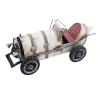 <span class='ref_item'>92 -</span> <span class="object_title">COCHE VINTAGE DE COLECCIÓN EN CHAPA TIPO HOJALATA.</span>   <p><span class="technical_description">Modelo de auto vintage de colección realizado en chapa tipo hojalata, diseñado con una estética de época y un acabado envejecido. Se caracteriza por su diseño que imita los primeros vehículos de carreras del siglo XX. Ruedas funcionales. Presenta falta de aplomo. Medidas: 12 x 17 x 11cm.</span><br></p>