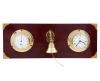 <span class='ref_item'>86 -</span> <span class="object_title">ESTACIÓN METEOROLÓGICA " FRÖBEL BARO" SOBRE BASE DE MADERA CON INSTRUMENTOS NÁUTICOS Y ADORNOS EN METAL     DORADO.INCORPORA BARÓMETRO,RELOJ Y CAMPANA CENTRAL</span>   <p><span class="technical_description">Estación meteorológica sobre base de madera con instrumentos y adornos en los vértices realizados en metal dorado. Incluye: un barómetro pera medir la presión atmosférica , reloj analógico con mecanismo de cuarzo, en estado de marcha y una campana con badajo y cuerda textil para tocarla. Parte trasera preparada para colgar.<br/>Medidas:15 cm de alto x 40 cm de ancho</span><br></p>