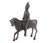 <span class='ref_item'>94 -</span> <span class="object_title">"FIGURA ECUESTRE DE ALFONSO XIII"</span>   <p><span class="technical_description">Figura ecuestre de Alfonso XIII rey de España montando a caballo realizada en bronce patinado. Principios del S.XX. El caballo tiene reparada la pata que tiene levantada. Muestra el desgaste por el paso del tiempo. Medidas: 20.5 x 10 x 24cm</span><br></p>