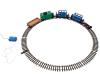 <span class='ref_item'>155 -</span> <span class="object_title">TREN ELÉCTRICO DE PLAYMOBIL (1980)</span>   <p><span class="technical_description">Lote formado por: <br/>- Starter Set Playmobil 4000. Este primer set de trenes Playmobil se lanzó en 1980 en Alemania. El set incluye una locomotora (solo la parte funcional, no tiene la carcasa) y dos vagones azules de pasajeros (les falta el techo principalmente). Viene con las vías curvas de latón necesarias (12), un transformador y el cable de conexión a la vía Playmobil. (en funcionamiento)<br/>- Se acompaña del set Playmobil 4101 "VAGON DE GANADO" (buen estado pero falta techo)<br/>- Se acompaña del set Playmobil 4104 "VAGON DE LATERALES BAJOS" (buen estado)<br/>- Se acompaña además de lo mencionado anteriormente de: 13 vías curvas, 16 vías rectas, 2 desvíos manuales hacia la izquierda, otros 2 desvíos manuales hacia la derecha y 1 cruce de vía (todo en buen estado).<br/>Se incluyen algunas cajas originales.<br/>EN FUNCIONAMIENTO.</span><br></p>