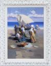 <span class='ref_item'>22 -</span> <span class="object_title">"PESCADORES EN LA PLAYA"</span>   <p><span class="author">Gabriel CASARRUBIOS (1953)</span> <br><span class="technique_material">Óleo sobre lienzo</span><br><span class="technical_description">La obra muestra a un grupo de personas en la orilla del mar trabajando en sus labores como pescadores. En esta obra destaca la soltura de la pincelada y un uso magistral de la luz. Firmado en el ángulo inferior derecho.<br/>Enmarcado en un bonito marco de madera tallada en blanco y pinceladas marrones. Medidas con marco: 89 x 69cm</span><br></p>