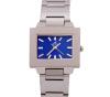 <span class='ref_item'>13 -</span> <span class="object_title">RELOJ PULSERA DE SRA."CECCINI" CON CAJA Y BRAZALETE EN ACERO MATE. MECANISMO DE CUARZO JAPONES.WATERRESISTANT 30M</span>  <p><span class="technical_description">Reloj de pulsera de Sra. "CECCINI" con caja y brazalete integrado de acero mate. Caja con forma rectangular con medidas aprox. 23 mm x 28 mm. fondo de color azul cobalto con indices y agujas en plateado. Brazalete de eslabones rectangulares. <br/>Movimiento de cuarzo japones. Waterresistant 30M. Nª 54-1302. En estado de marcha</span><br>Peso: <span class="PESO_HCES1">70,5</span> <span class="PESOUMED_HCES1">gr.</span><br></p>
