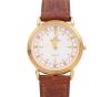 <span class='ref_item'>10 -</span> <span class="object_title">RELOJ PULSERA DE CABALLERO "CECCINI" CAJA DE ACERO DORADO Y CORREA DE PIEL. MOVIMIENTO DE CUARZO JAPONES</span>  <p><span class="technical_description">Reloj de pulsera de caballero " CECCINI" con caja de acero dorado, esfera blanca con indices dorados y números arábigos, diámetro aprox. 34 mm. Correa de piel marrón con hebilla dorada.<br/>Movimiento de cuarzo japones. En estado de marcha</span><br>Peso: <span class="PESO_HCES1">25,30</span> <span class="PESOUMED_HCES1">gr.</span><br></p>