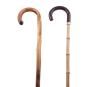 <span class='ref_item'>125 -</span> <span class="object_title">LOTE DE 2 BASTONES PARA CAMINAR</span>   <p><span class="technical_description">- Bastón de madera natural de castaño hecho de una sola pieza con mango curvo. Diseño rústico tradicional. Cuenta con un regatón metálico en la punta inferior para proteger la madera contra el desgaste al caminar. Medidas: 93cm altura.<br/>- Bastón fabricado con caña de bambú natural con nudos visibles. Empuñadura curva en tono oscuro y un embellecedor metálico dorado en la unión entre el mango y la caña. Cuenta con un regatón de goma en la punta inferior para evitar resbalones al apoyar el peso. Medidas: 92.5cm</span><br></p>