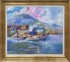 <span class='ref_item'>35 -</span> <span class="object_title">"PUERTO ANTIGUO DE POLLENSA"</span>   <p><span class="author">Francisco Nicolau CABOT (Palma de Mallorca, 1976)</span> <br><span class="technique_material">Óleo sobre lienzo</span><br><span class="technical_description">La obra representa el antiguo puerto de Pollensa (Mallorca) donde se muestra el puerto con un par de embarcaciones. Destaca el colorido de la obra.<br/>Firmado por el autor en el ángulo inferior derecho.<br/>Enmarcado en marco de madera dorada. Ligeras faltas en el marco. Medidas con marco: 76.5 x 90cm</span><br></p>