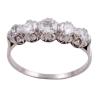 <span class='ref_item'>56 -</span> <span class="object_title">SORTIJA VINTAGE EN PLATINO Y CINCO DIAMANTES</span>  <p><span class="technical_description">Sortija vintage realizada en Platino con cinco diamantes en tallas brillante y brillante antigua engastados en garras sobre bisel estriado redondo, con peso total aprox. 0.65 ct<br/>Medida sortija: 18<br/>Ref: 4576</span><br>Peso: <span class="PESO_HCES1">3,30</span> <span class="PESOUMED_HCES1">gr.</span><br></p>