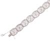 <span class='ref_item'>204 -</span> <span class="object_title">PULSERA ESTILO ART DÉCO EN PLATINO CON DIAMANTES</span>  <p><span class="technical_description">Pulsera de estilo Art Déco realizada en Platino formada por eslabones calados de forma geométrica y decorada con diamantes en talla brillante con peso total aprox. 4.45 ct.<br/>Cierre de lengüeta y cadena de seguridad. Longitud: 18, 5 cm<br/>Ref: 2718</span><br>Peso: <span class="PESO_HCES1">23,5</span> <span class="PESOUMED_HCES1">gr.</span><br></p>
