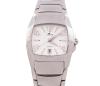 <span class='ref_item'>87 -</span> <span class="object_title">RELOJ PULSERA "LOTUS" EN ACERO. MECANISMO  DE CUARZO</span>  <p><span class="technical_description">Reloj de pulsera "LOTUS" con caja y brazalete integrado en acero. Caja geométrica en forma de barril con número arábigos estilizados y ventana de calendario a las 6, medidas  2,5 cm x 3 cm. Brazalete de eslabones pulidos y anchos. Water Resistant 100M.<br/>Mecanismo de cuarzo. En estado de marcha</span><br>Peso: <span class="PESO_HCES1">116,80</span> <span class="PESOUMED_HCES1">gr.</span><br></p>