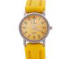 <span class='ref_item'>32 -</span> <span class="object_title">RELOJ PULSERA "CAUNY" EN ACERO CON CORREA DE CAUCHO EN AMARILLO. MECANISMO DE CUARZO</span>  <p><span class="technical_description">Reloj de pulsera "CAUNY" con caja en acero y correa de caucho amarillo. La caja redonda lleva esfera en amarillo con números arábigos, medida: 3 cm de diámetro. Correa de caucho amarillo. Water Resistant 5 ATM. Mecanismo de cuarzo. En estado de marcha</span><br>Peso: <span class="PESO_HCES1">36,7</span> <span class="PESOUMED_HCES1">gr.</span><br></p>