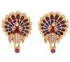 <span class='ref_item'>85 -</span> <span class="object_title">PENDIENTES ESTILO ART NOUVEAU EN ORO DE 18 KT. CON RUBIES, DIAMANTES Y ESMALTES.INSCRIPCIÓN  "CARTIER" EN EL CIERRE</span>  <p><span class="technical_description">Pareja de pendientes realizados en oro de 18 kt. estilo Art Nouveau con diseño de figura de pavo real inspirados en un diseño de "CARTIER" de finales del siglo XIX ,adornados por rubíes, en ojo y apoyo, con talla redonda y peso total aprox.0. 80 ct. y por diamantes distribuidos por el cuerpo y las plumas con peso total aprox. 1.95 ct. Esmaltes traslucidos rojos y azules completan el cuello y el plumaje. Inscripción "Cartier" grabada en el cierre<br/>Cierre: Omega. Longitud: 4,5 cm</span><br>Peso: <span class="PESO_HCES1">28,10</span> <span class="PESOUMED_HCES1">gr.</span><br></p>