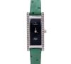<span class='ref_item'>20 -</span> <span class="object_title">RELOJ PULSERA SRA. " DAVID GRAU " "BARCELONA" CAJA EN ACERO CON ADORNO DE CIRCONITAS, CORREA DE PIEL. MECANISMO DE CUARZO JAPONES</span>  <p><span class="technical_description">Reloj de pulsera de Sra."DAVID GRAU" "BARCELONA" con caja de acero rectangular adornada a los lados por bandas de circonitas, esfera negra, medidas: 35 mm x 15 mm. Correa de piel en color verde con hebilla en acero. Water Resistant 3ATM. Mecanismo de cuarzo japones. En estado de marcha</span><br>Peso: <span class="PESO_HCES1">13,5</span> <span class="PESOUMED_HCES1">gr.</span><br></p>