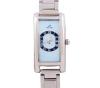 <span class='ref_item'>23 -</span> <span class="object_title">RELOJ PULSERA SRA."CECCINI"  CAJA Y BRAZALETE EN ACERO. MECANISMO DE CUARZO JAPONES</span>  <p><span class="technical_description">Reloj de pulsera para Sra."CECCINI" con caja y brazalete integrado en acero. Caja rectangular con esfera de color azulado, y doble esfera interior central biselada con números romanos, medidas: 35 mm x 18 mm. Mecanismo de cuarzo japones. En estado de marcha</span><br>Peso: <span class="PESO_HCES1">43</span> <span class="PESOUMED_HCES1">gr.</span><br></p>