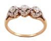 <span class='ref_item'>98 -</span> <span class="object_title">SORTIJA TRESILLO EN ORO DE 18KT. CON ORLAS Y GARRAS EN PLATINO Y DIAMANTES EN TALLA BRILLANTE ANTIGUA</span>  <p><span class="technical_description">Sortija tresillo realizada en oro de 18 kt. con orlas y garras de platino engastando tres diamantes en talla brillante antigua con peso total aprox. 0.30ct.<br/>Medida sortija: 15</span><br>Peso: <span class="PESO_HCES1">3,4</span> <span class="PESOUMED_HCES1">gr.</span><br></p>