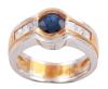 <span class='ref_item'>115 -</span> <span class="object_title">SORTIJA EN ORO BICOLOR DE 18 KT. CON ZAFIRO Y DIAMANTES</span>  <p><span class="technical_description">Sortija realizada en oro bicolor de 18 kt. con zafiro central en talla redonda y peso aprox. 1 ct. flanqueado por seis diamantes en talla princesa con peso total aprox .0.50 ct.<br/>Medida sortija: 12</span><br>Peso: <span class="PESO_HCES1">8,4</span> <span class="PESOUMED_HCES1">gr.</span><br></p>