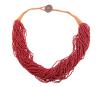 <span class='ref_item'>8 -</span> <span class="object_title">COLLAR DE MÚLTIPLES HILOS DE CUENTAS DE CORAL CON TEMINACIÓN DE CUERDA TRENZADA  Y BROCHE DE MONEDA</span>  <p><span class="technical_description">Collar compuesto por múltiples hilos de cuentas pequeñas de coral trenzados con terminaciones de cuerda en hilos color cobre y original broche con reproducción de moneda.<br/>Longitud: 60 cm</span><br>Peso: <span class="PESO_HCES1">164,40</span> <span class="PESOUMED_HCES1">gr.</span><br></p>