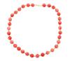 <span class='ref_item'>144 -</span> <span class="object_title">COLLAR CON CUENTAS ESFÉRICAS DE CORAL DEL PACIFICO Y ORO BAJO</span>  <p><span class="technical_description">Collar compuesto por cuentas esféricas de coral del Pacífico calibradas aprox. en 11,50 mm. alternadas con cuantas esféricas pequeñas de oro bajo.<br/>Cierre collar: De mosquetón <br/>Longitud: 50 cm</span><br>Peso: <span class="PESO_HCES1">70,30</span> <span class="PESOUMED_HCES1">gr.</span><br></p>