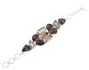 <span class='ref_item'>175 -</span> <span class="object_title">PULSERA BRAZALETE EN PLATA DE LEY 925  CON CUARZOS FUMÉ Y CITRINOS</span>  <p><span class="technical_description">Pulsera brazalete realizada en plata de ley 925, articulada y con zona mas ancha en el centro, formada por talla facetadas de cuarzos fumé y citrinos engastados en caja y bisel<br/>Cierre de pasador. Medidas: 20 cm de longitud y 3,2 cm en su parte más ancha</span><br>Peso: <span class="PESO_HCES1">57,3</span> <span class="PESOUMED_HCES1">gr.</span><br></p>