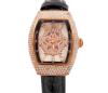 <span class='ref_item'>197 -</span> <span class="object_title">RELOJ PULSERA PARA SRA. "JENOTI" CON CAJA EN ACERO ROSADO CON CIRCONITAS Y CORREA DE PIEL. MECANISMO DE CUARZO JAPONES. EN ESTADO DE MARCHA</span>  <p><span class="technical_description">Reloj de pulsera para Sra. "JENOTI" con caja en acero rosado adornada por circonitas, esfera fantasía con fondo dorado, detalles interiores de circonitas con adornos en blanco y negro y números arábigos estilizados. Correa de piel con hebilla de acero rosado<br/>Water Resistant 3 ATM. Nº 3760. Mecanismo de cuarzo japones. En estado de marcha</span><br>Peso: <span class="PESO_HCES1">51,40</span> <span class="PESOUMED_HCES1">gr.</span><br></p>