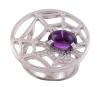 <span class='ref_item'>17 -</span> <span class="object_title">SORTIJA "CHAUMET" EN ORO DE 18 KT CON AMATISTA Y DIAMANTES</span>  <p><span class="technical_description">Sortija "CHAUMET" realizada en oro de 18 kt. diseño circular y tela de araña calada con una amatista en cabujón oval de peso aprox.0.45 ct y adorno de diamantes en talla brillante con peso total aprox. 0.10 ct. En interior grabado: CHAUMET  PARIS  953578 54<br/>Medida sortija: 14<br/>Ref: 77070</span><br>Peso: <span class="PESO_HCES1">14,8</span> <span class="PESOUMED_HCES1">gr.</span><br>Se acompaña de <span class="accessories">M</span></p>