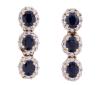 <span class='ref_item'>80 -</span> <span class="object_title">PENDIENTES EN ORO BICOLOR  DE 18 KT. CON ZAFIROS Y DIAMANTES </span>  <p><span class="technical_description">Pareja de pendientes realizados en oro bicolor de 18 kt. compuestos por triple orla con zafiros centrales en talla oval y peso total aprox. 2.4 ct. rodeados por diamantes en talla brillante con peso total aprox. 0.80 ct.<br/>Cierre: Presiones. Longitud: 2 cm<br/>Ref: 72158</span><br>Peso: <span class="PESO_HCES1">6</span> <span class="PESOUMED_HCES1">gr.</span><br></p>