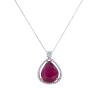<span class='ref_item'>12 -</span> <span class="object_title">COLGANTE CON CADENA EN ORO DE 18 KT. CON RUBÍ Y DIAMANTES</span>  <p><span class="technical_description">Colgante y cadena realizados en oro de 18 kt. El colgante con rubi central en talla perilla y peso aprox.4.50 ct. engastado en garras, adornado por diamantes en talla brillante con peso total aprox. 0.25 ct.<br/>Cadena de fino eslabón barbado y cierre con reasa. Longitud: 40 cm</span><br>Peso: <span class="PESO_HCES1">2,9</span> <span class="PESOUMED_HCES1">gr.</span><br></p>