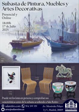 Subasta de Pintura, Muebles y Artes Decorativas, 17 Julio 2025