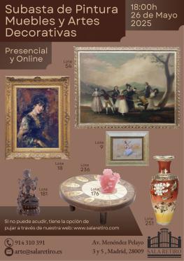 Subasta de Pintura, Muebles y Artes Decorativas, 26 Mayo 2025