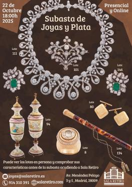 Subasta de Joyas y Plata, 22 de Octubre 2025