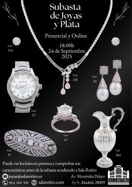 Subasta de Joyas y Plata, 24 Septiembre 2025