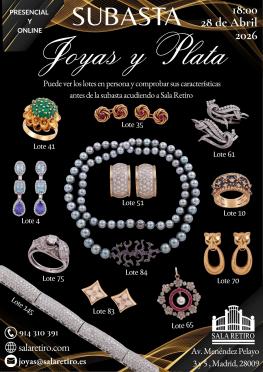 Subasta Joyas y Plata, 28 Abril 2026