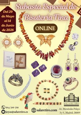 Subasta Especial de Bisutería Fina, 29 de Mayo al 14 de Junio 2026 