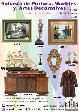 Subasta de Pintura, Artes Decorativas y Muebles, 26 Febrero 2026