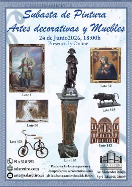 Subasta de Pintura, Artes Decorativas y Muebles, 24 Junio 2026