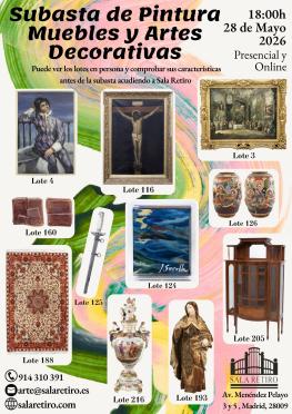 Subasta de Pintura, Artes Decorativas y Muebles, 28 Mayo 2026