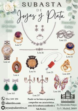 Subasta Joyas y Plata, 27 Mayo 2026