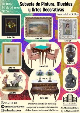 Subasta de Pintura, Artes Decorativas y Muebles, 26 Marzo 2026