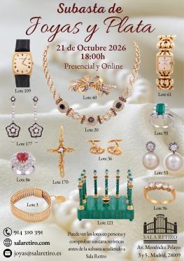 Subasta Joyas y Plata, 21 Octubre 2026